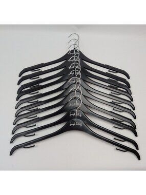 Bundle Lot 10x Joseph Ribkoff Designer Clothes Store Hangers Black Plastic Read